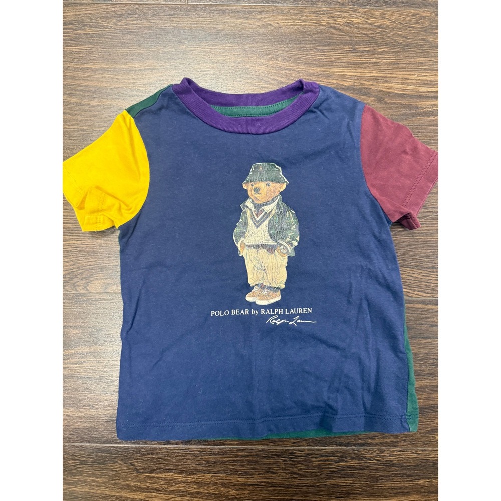 Ralph Lauren Polo Bear Toddler Colorblock T-Shirt - 18M